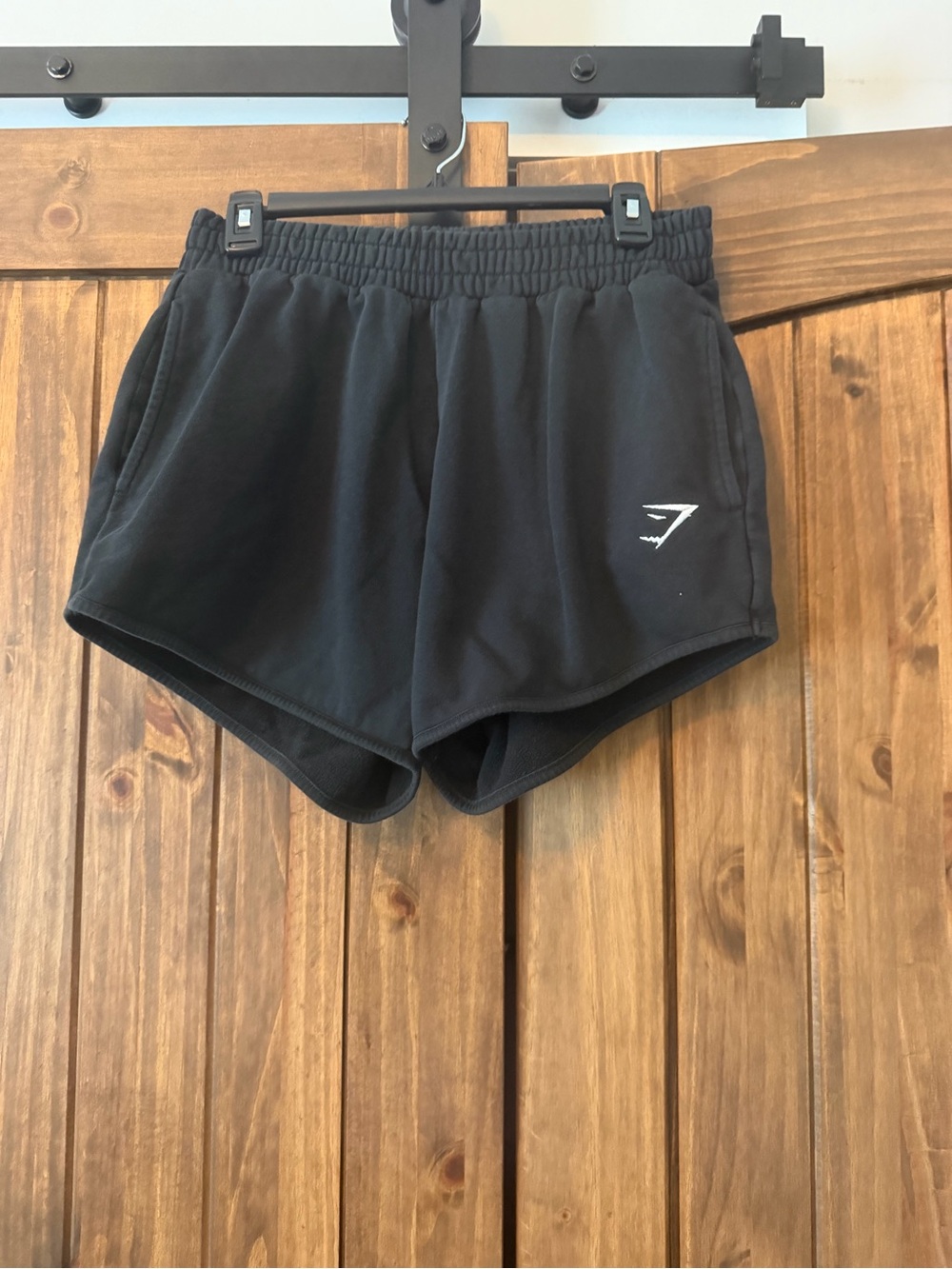 Gymshark Black Women's Athletic Shorts with Subtle Logo